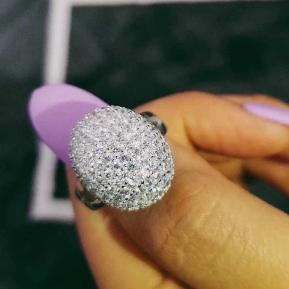 NEW BELLA ENGAGEMENT 925 STERLING SILVER DIAMOND RING, CUTE RING, SHINY RING. - Picture 3 of 7